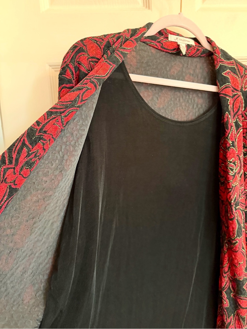 Red JM Collection jacket top - Picture 3 of 5